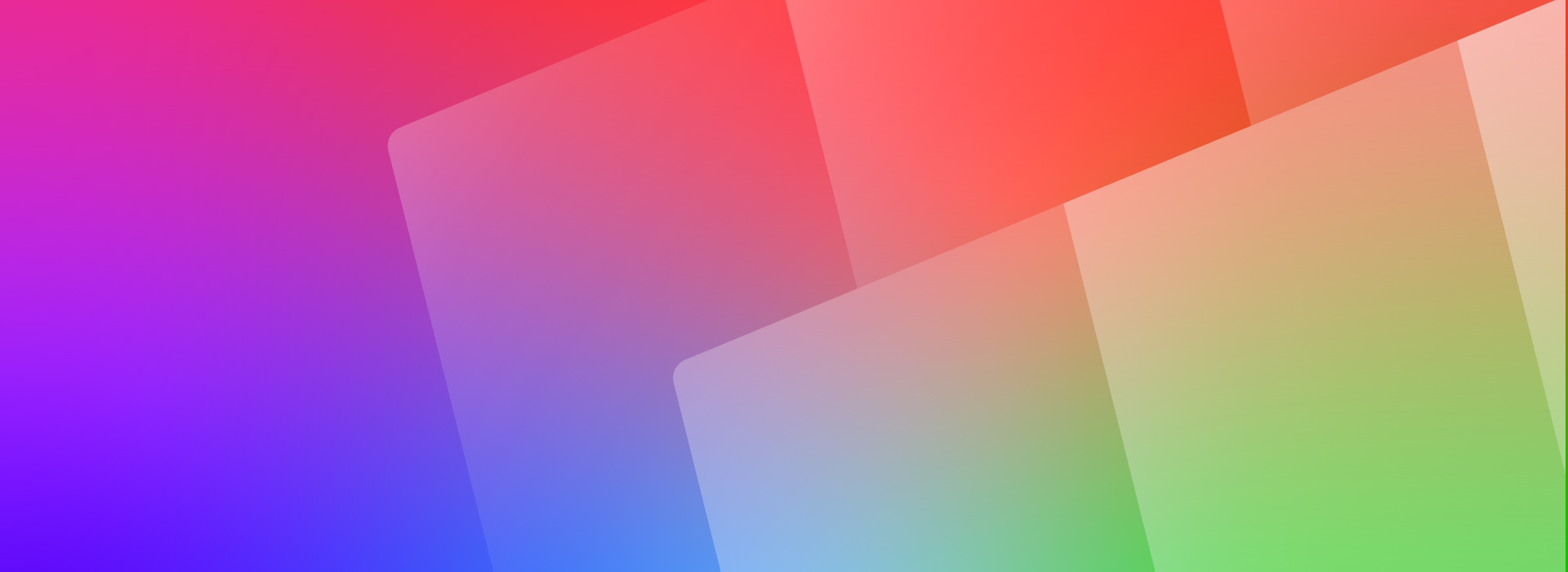 Tandem OLED 로고와 'Leading-Edge, Innovation for Life' 슬로건이 포함된 브랜드 이미지. 보라, 핑크, 주황, 초록색의 다채로운 그라데이션과 레이어 패턴 배경.